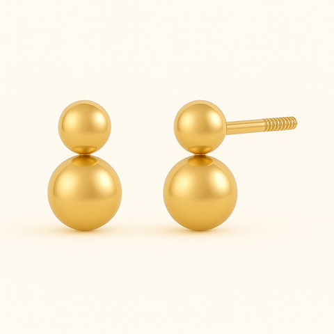 14Kt You & Me Earrings