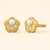 18K Gold Pearl & Diamond Flower Stud Earrings – Hypoallergenic