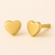 18K Gold Heart Stud Earrings – Hypoallergenic