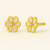 18Kt Small Mother of Pearl Flower Earrings – Hypoallergenic