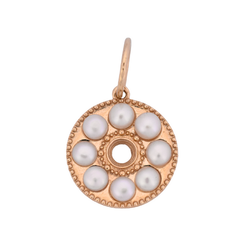 Pearl Encrusted Round Pendant