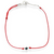 18Kt Blue Diamond Disc Red String Bracelet (Adjustable Length)