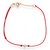 18Kt Diamond Disc Red String Bracelet (Adjustable Length)