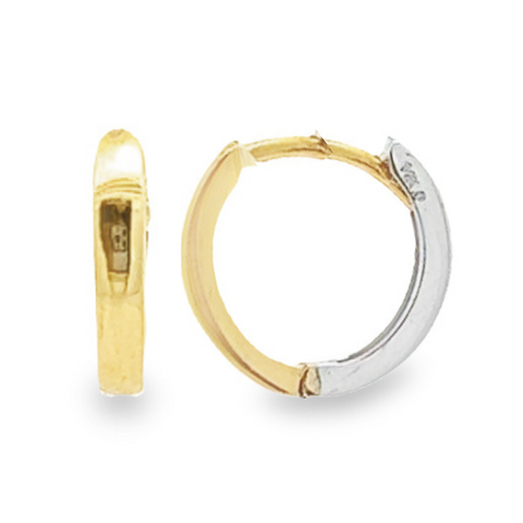 14Kt Small Two Way Huggie Earrings 9mm/0.35in