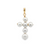 14Kt Small Pearl Cross 17mm/0.67in