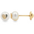 14Kt Gold Heart Incrusted Pearl Earring