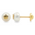 14Kt Gold Flower Incrusted Pearl Earrings