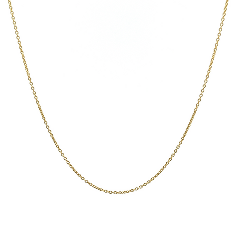18Kt Rolo Chain 45cm/18in