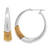 18Kt Chain Wrapped Hoop Earrings