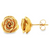 18Kt Gold Rose Stud Earrings