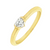 14Kt Heart Diamond Solitaire Ring