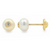 14Kt Pearl Incrusted Cubic Zirconia Earring 6mm/0.23in
