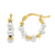 18Kt Pearls & Gold Beads Hoop Earrings