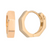 14Kt Faceted Huggie Earrings