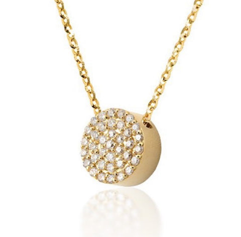 18Kt Diamond Glitter Necklace (Adjustable)