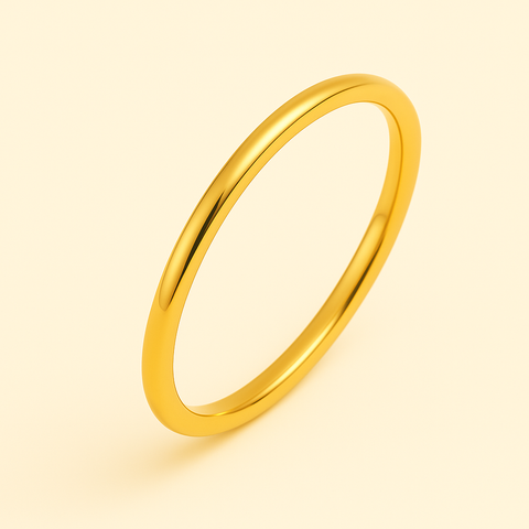14K Thin Gold Stacking Ring