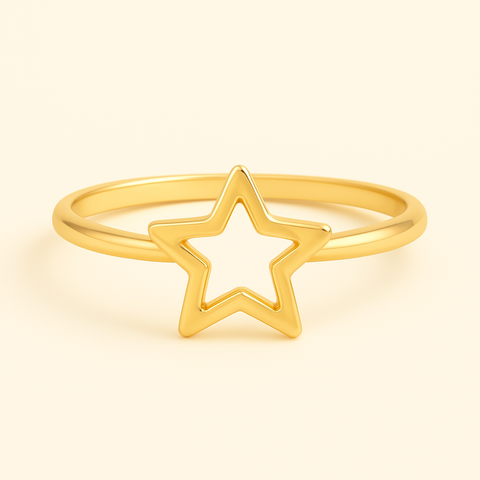 14Kt Star Silhouette Ring
