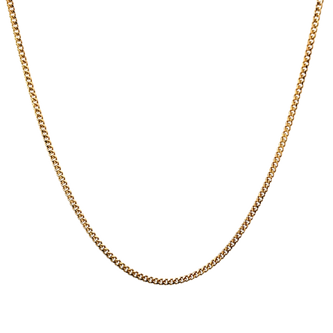14K Yellow Gold 14kt grumetta chain 50cm/20in, front view