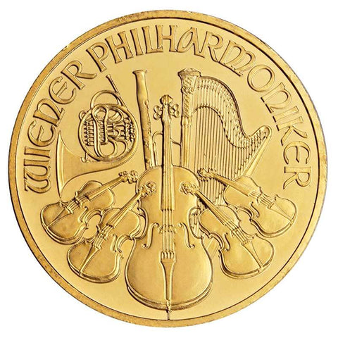 CALL FOR BEST PRICE 1 oz. Austrian Philharmonic Gold Coin