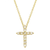 14Kt Diamond Cross Necklace (Adjustable Length)