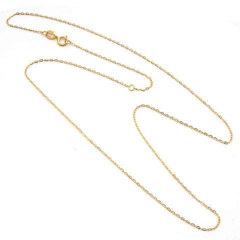 14Kt Diamond Cut Link Chain 45cm/18in