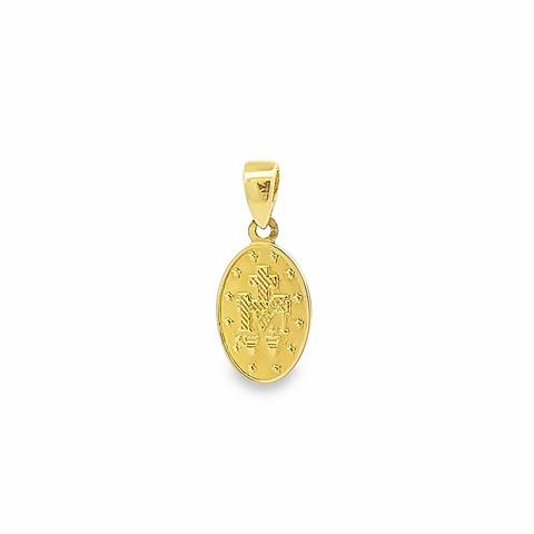 14Kt Oval Miraculous Medal 11mm/0.43in