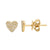 Diamond Heart Stud Earrings - VaskiaJewelry