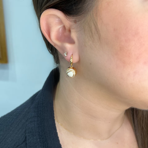 Bubble Heart Diamond Earrings
