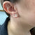 14Kt Cubic Zirconia Flower & Pearl Earrings