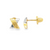 18Kt Two Tone X Stud Earrings