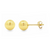 18Kt Sphere Stud Earrings 6mm/0.23in