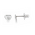 18Kt Heart & Cubic Zirconia Screwback Earrings