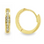 18Kt Cubic Zirconia Huggie Earrings (11mm/0.43in)
