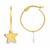 14Kt Dancing Star Hoop Earrings