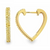14Kt Pavé Diamond V-Shape Hoop Earrings