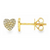 14Kt Diamond Heart Stud Earrings (Single) 5mm/0.19in
