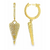 14Kt Slim Diamond Dangling Heart Earrings