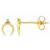 14Kt Diamond on Crescent Moon Earrings
