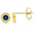 14Kt Bezeled Diamond Sapphire Piercing (Single)