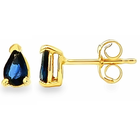 14Kt Small Pear Sapphire Piercing