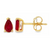 14Kt Small Pear Shape Ruby Earring (Single)