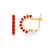 18Kt Small Coral Hoop Earrings