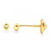 14Kt Tiny Bezeled Cubic Zirconia Earrings