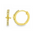 14Kt Cross Diamond Huggie Earrings