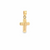 14Kt Small Convex Cross 11mm/0.43in