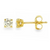 18Kt Diamond Stud Earrings 3.5mm/0.14in