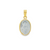 14Kt Miraculous Mother of Pearl Medal 14mm/0.55in