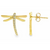 14Kt Diamond Dragonfly Earrings