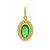 14Kt Diamond Bezeled Emerald Pendant