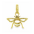 14Kt White Enamel Diamond Bee Pendant